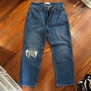 Abercrombie Ankle Straight Ultra High Rise